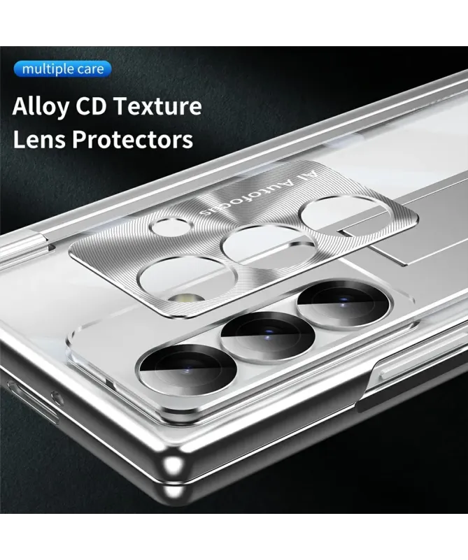 Coque Samsung Galaxy Z Fold 7 Transparente avec Support et Porte-Style