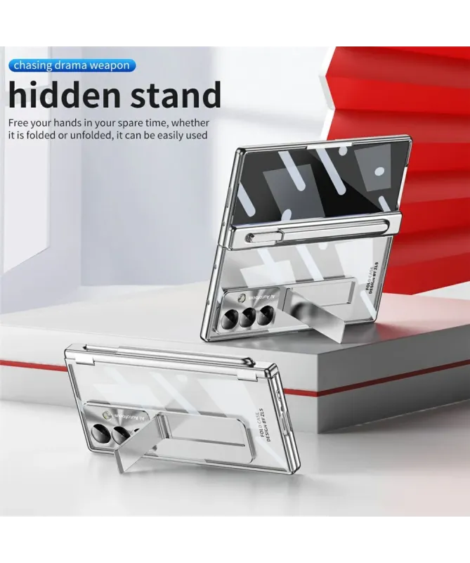 Coque Samsung Galaxy Z Fold 7 Transparente avec Support et Porte-Style