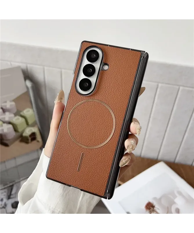 Coque Samsung Galaxy Z Fold 7 Effet Cuir Magnétique | FUSION