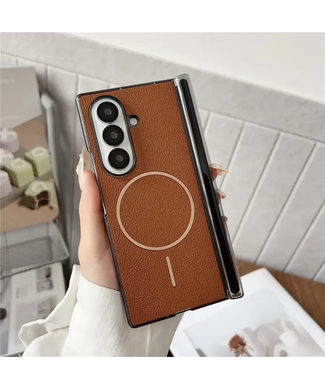 Coque Samsung Galaxy Z Fold 7 Effet Cuir Magnétique | FUSION