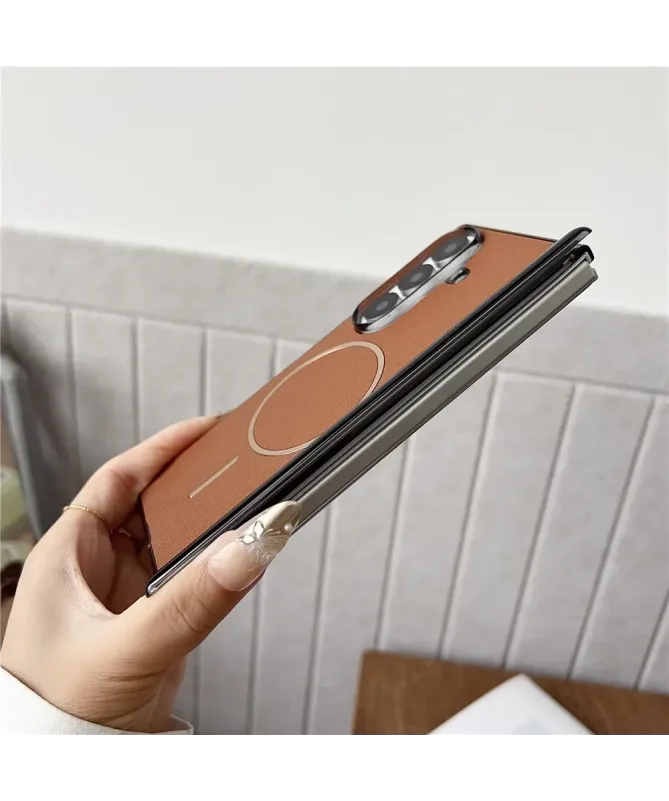 Coque Samsung Galaxy Z Fold 7 Effet Cuir Magnétique | FUSION