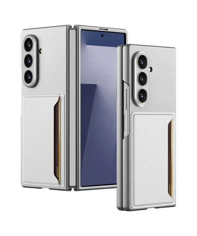 Coque Samsung Galaxy Z Fold 7 Porte-Carte Fin avec Protection d'Écran 