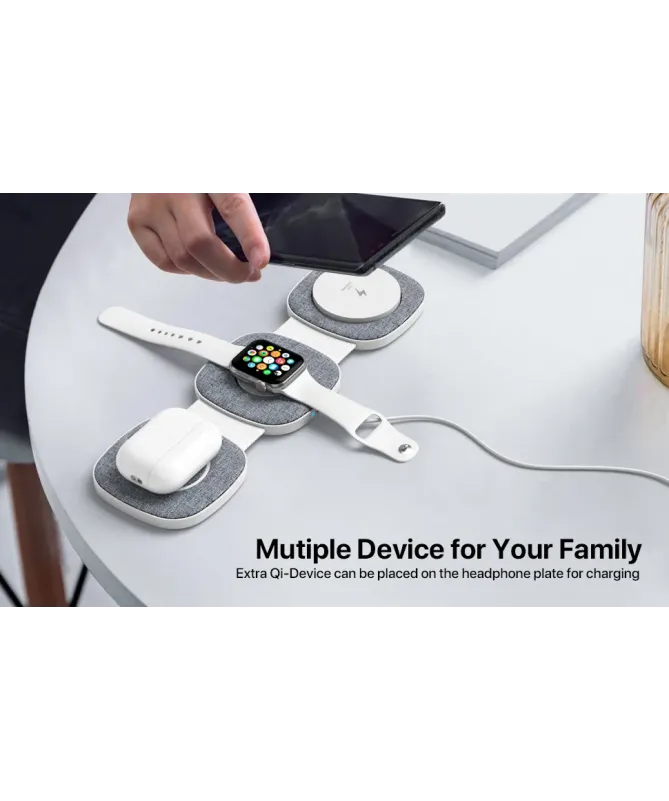 Station de Charge Sans Fil 3-en-1 Pliable | NOMAD