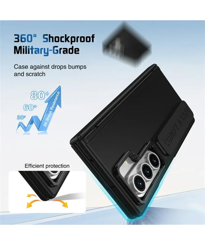 Coque Samsung Galaxy Z Fold 7 Protection Objectif avec Support | ZANAA