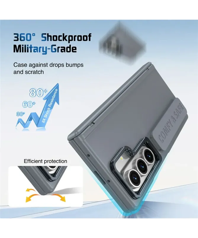 Coque Samsung Galaxy Z Fold 7 Protection Objectif avec Support | ZANAA