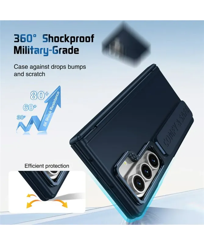 Coque Samsung Galaxy Z Fold 7 Protection Objectif avec Support | ZANAA