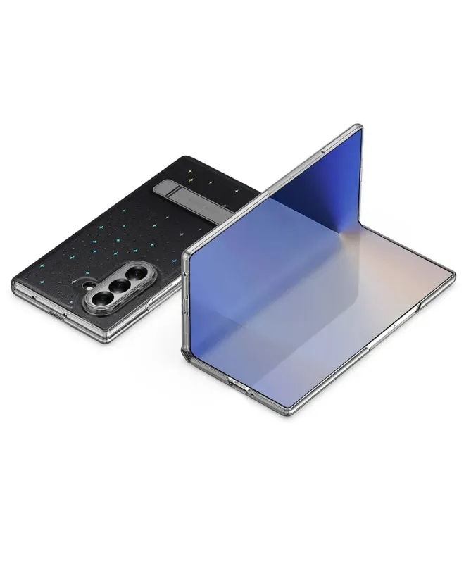 Coque Samsung Galaxy Z Fold 7 Motif Étoiles avec Support | STEX