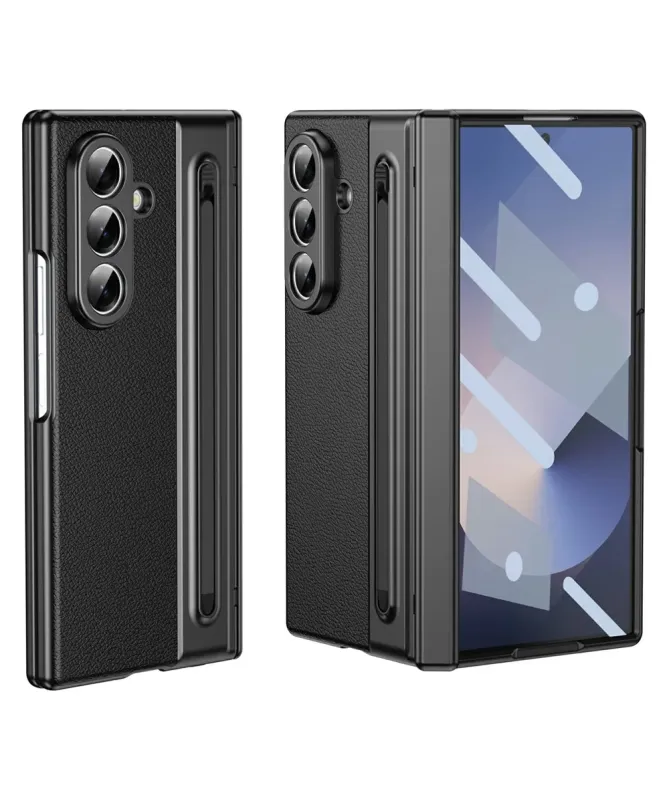Coque Samsung Galaxy Z Fold 7 Cuir Effet Mat avec Stylus | SONYA