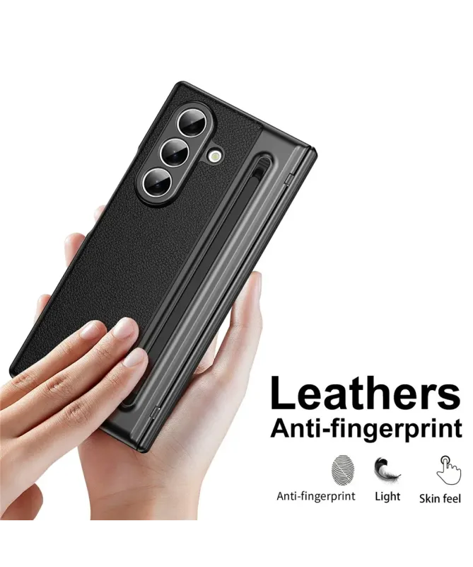 Coque Samsung Galaxy Z Fold 7 Cuir Effet Mat avec Stylus | SONYA