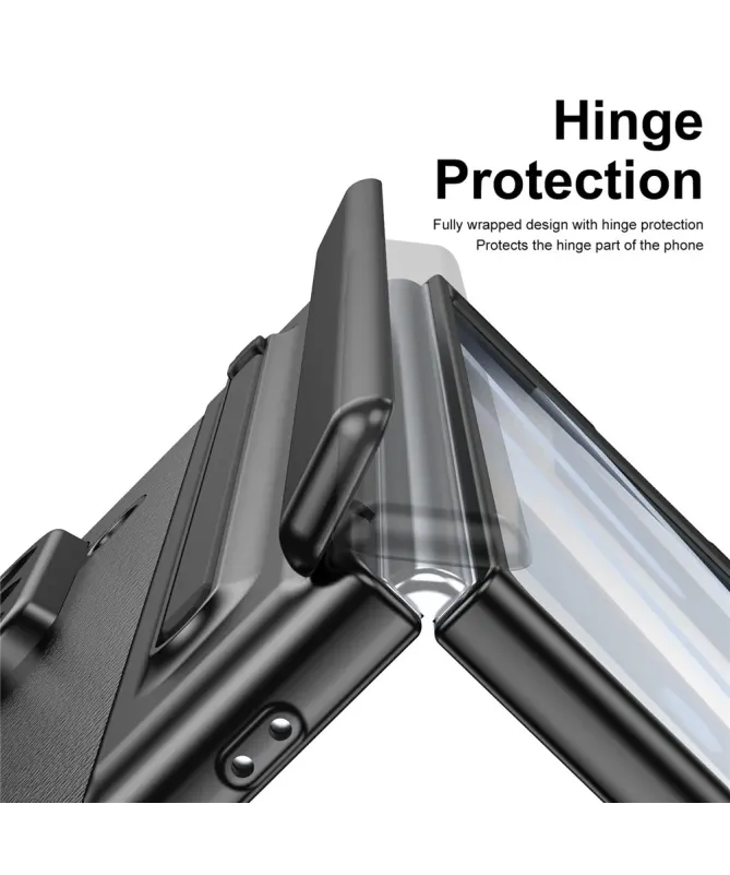 Coque Samsung Galaxy Z Fold 7 Cuir Effet Mat avec Stylus | SONYA