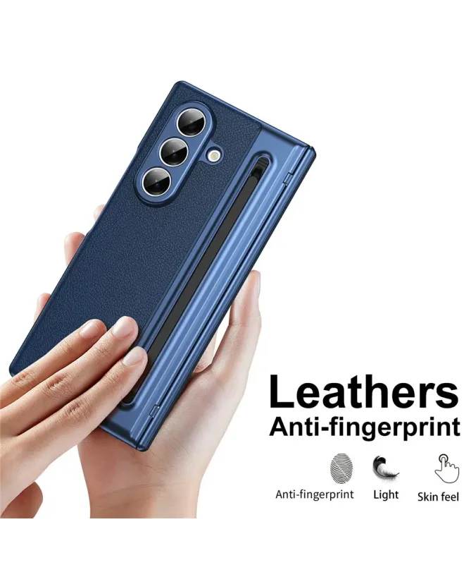 Coque Samsung Galaxy Z Fold 7 Cuir Effet Mat avec Stylus | SONYA