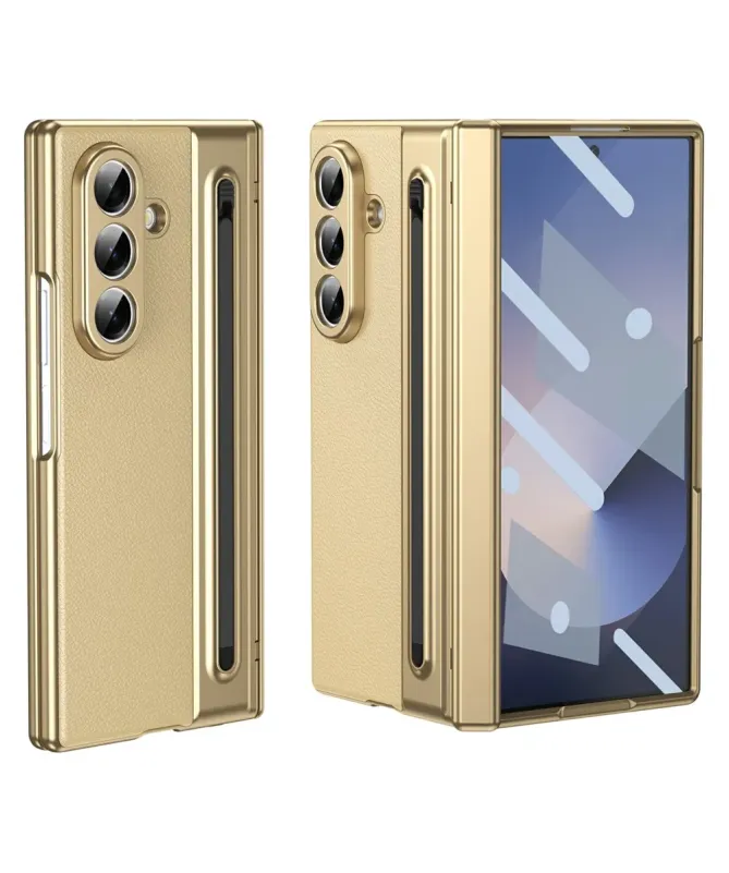 Coque Samsung Galaxy Z Fold 7 Cuir Effet Mat avec Stylus | SONYA