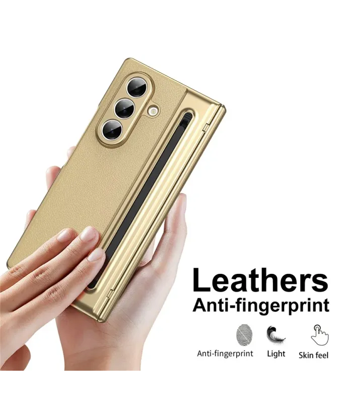 Coque Samsung Galaxy Z Fold 7 Cuir Effet Mat avec Stylus | SONYA