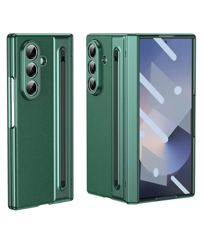 Coque Samsung Galaxy Z Fold 7 Cuir Effet Mat avec Stylus | SONYA