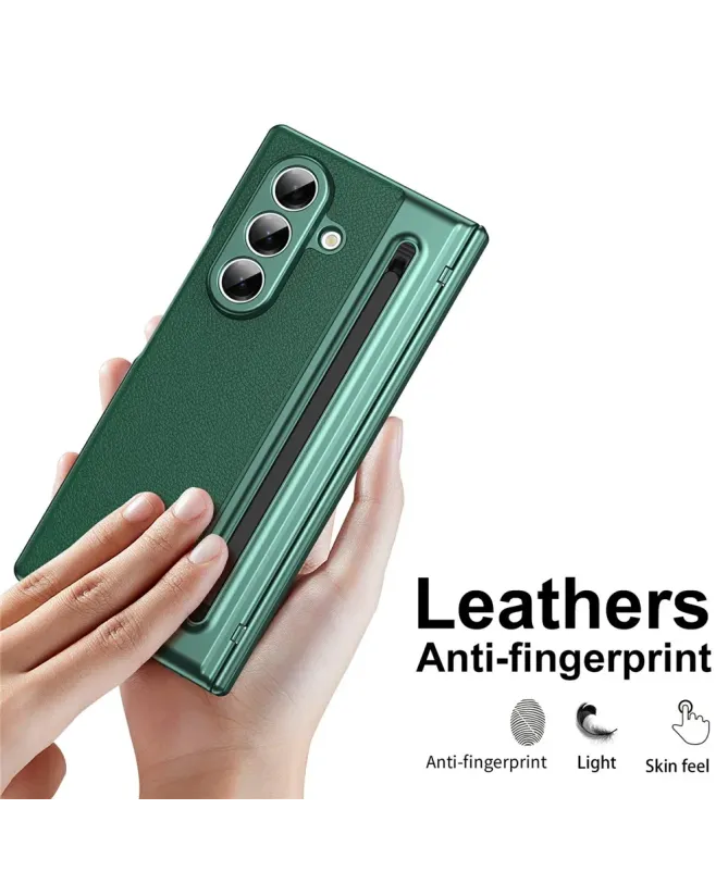 Coque Samsung Galaxy Z Fold 7 Cuir Effet Mat avec Stylus | SONYA