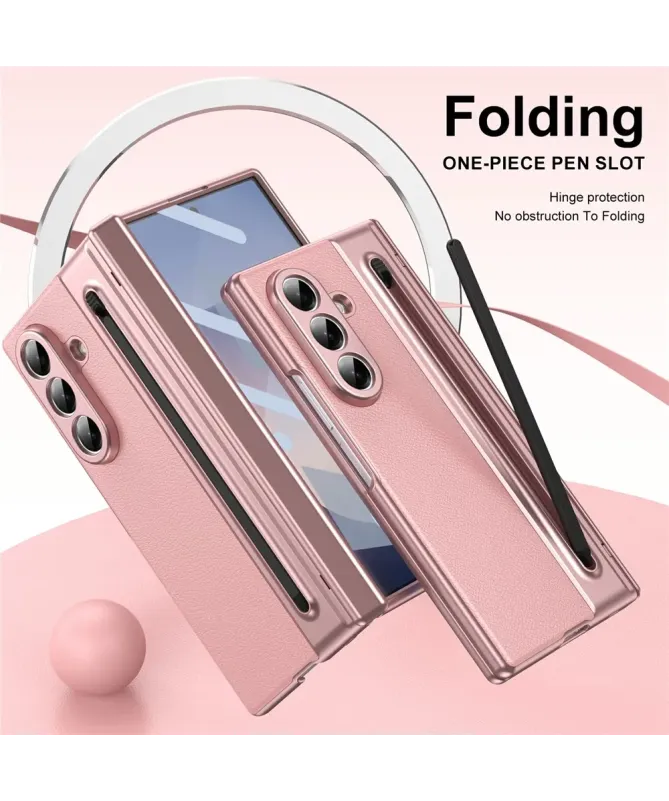 Coque Samsung Galaxy Z Fold 7 Cuir Effet Mat avec Stylus | SONYA