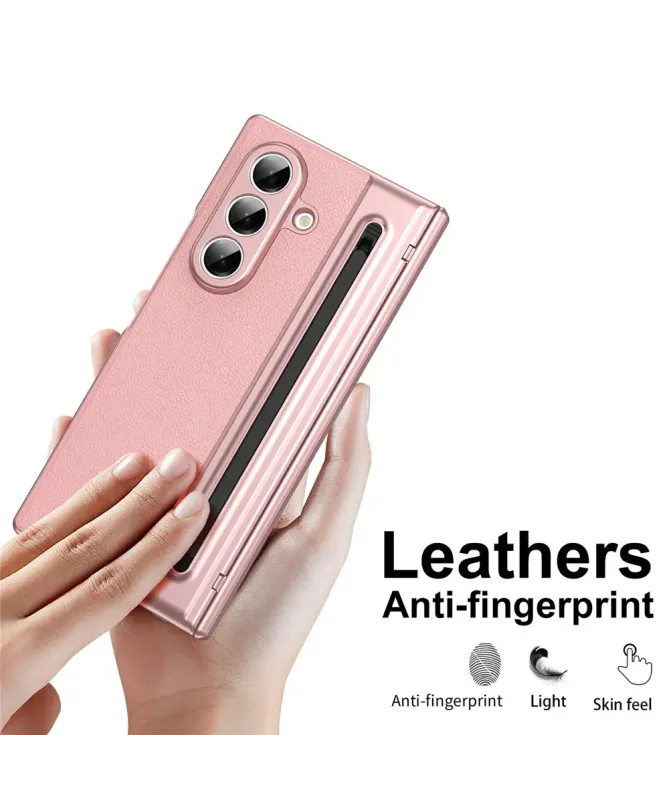 Coque Samsung Galaxy Z Fold 7 Cuir Effet Mat avec Stylus | SONYA