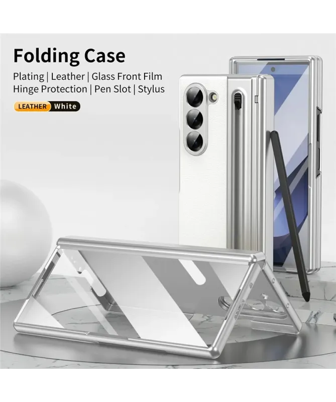 Coque Samsung Galaxy Z Fold 7 Cuir Effet Mat avec Stylus | SONYA