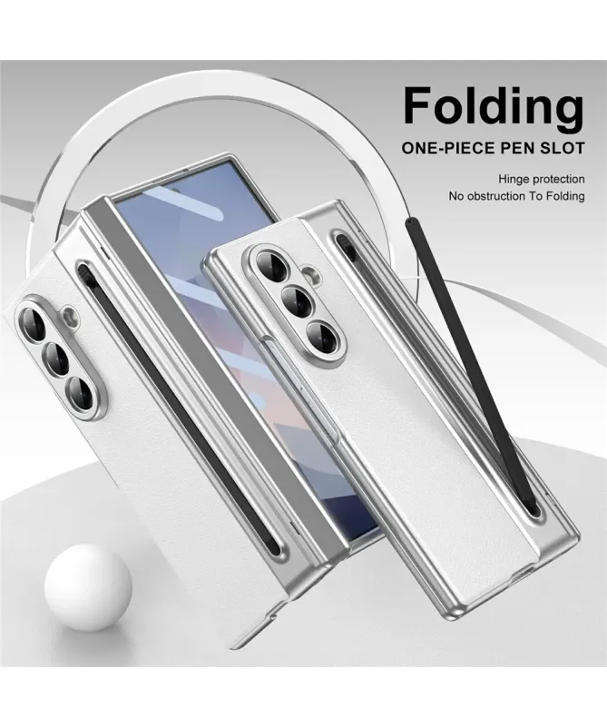 Coque Samsung Galaxy Z Fold 7 Cuir Effet Mat avec Stylus | SONYA