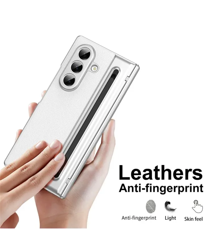 Coque Samsung Galaxy Z Fold 7 Cuir Effet Mat avec Stylus | SONYA