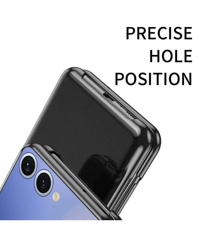 Coque Samsung Galaxy Z Flip 7 Transparente Rigide | Finition Métallisé