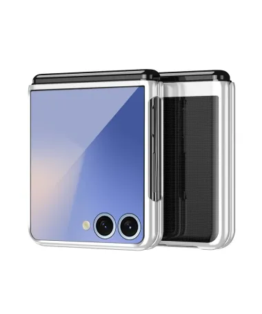 Coque Samsung Galaxy Z Flip 7 Transparente Rigide | Finition Métallisée Argent - photo 8