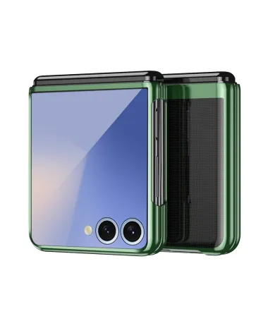 Coque Samsung Galaxy Z Flip 7 Transparente Rigide | Finition Métallisée Vert foncé - photo 10
