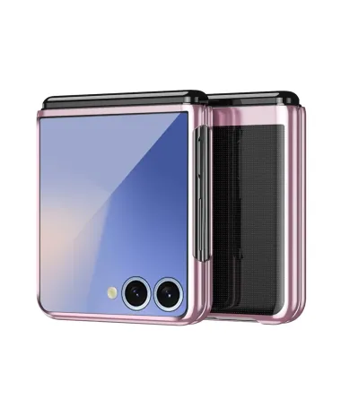 Coque Samsung Galaxy Z Flip 7 Transparente Rigide | Finition Métallisée Or Rose - photo 14