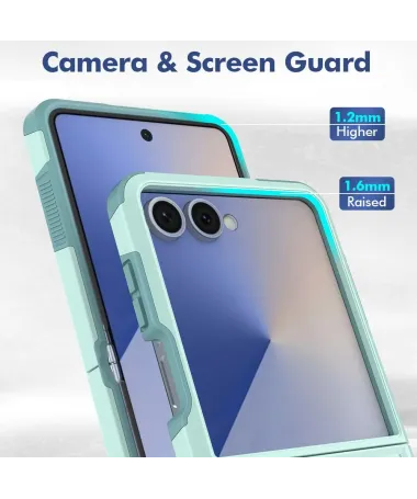Coque Samsung Galaxy Z Flip 7 Antichoc | Protection Renforcée Cyan - photo 15
