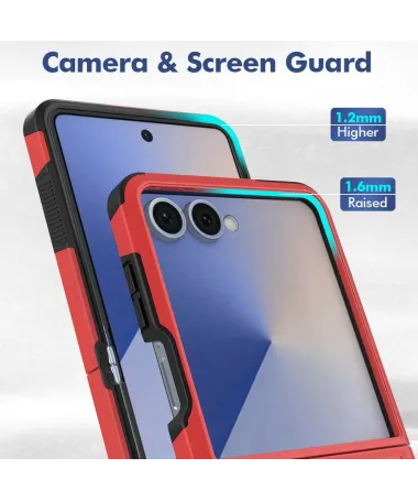 Coque Samsung Galaxy Z Flip 7 Antichoc | Protection Renforcée Rouge - photo 20