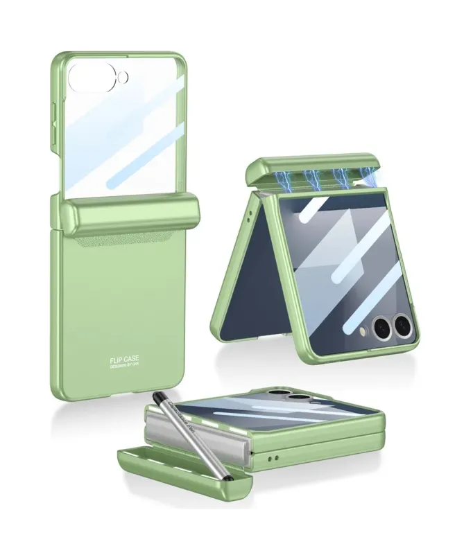 Coque Samsung Galaxy Z Flip 7 avec Charnière Magnétique et Film Protec