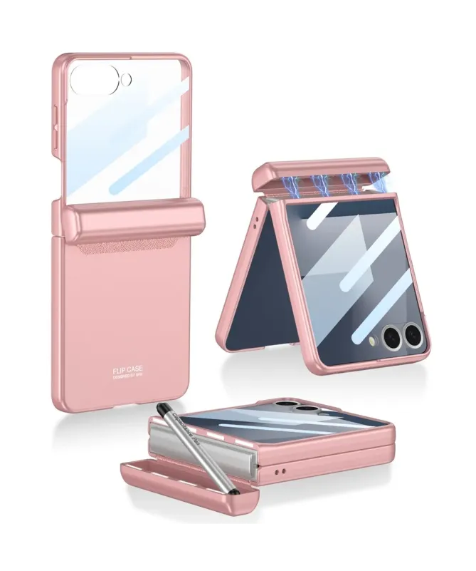 Coque Samsung Galaxy Z Flip 7 avec Charnière Magnétique et Film Protec