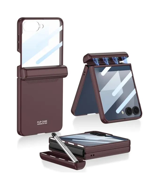 Coque Samsung Galaxy Z Flip 7 avec Charnière Magnétique et Film Protec