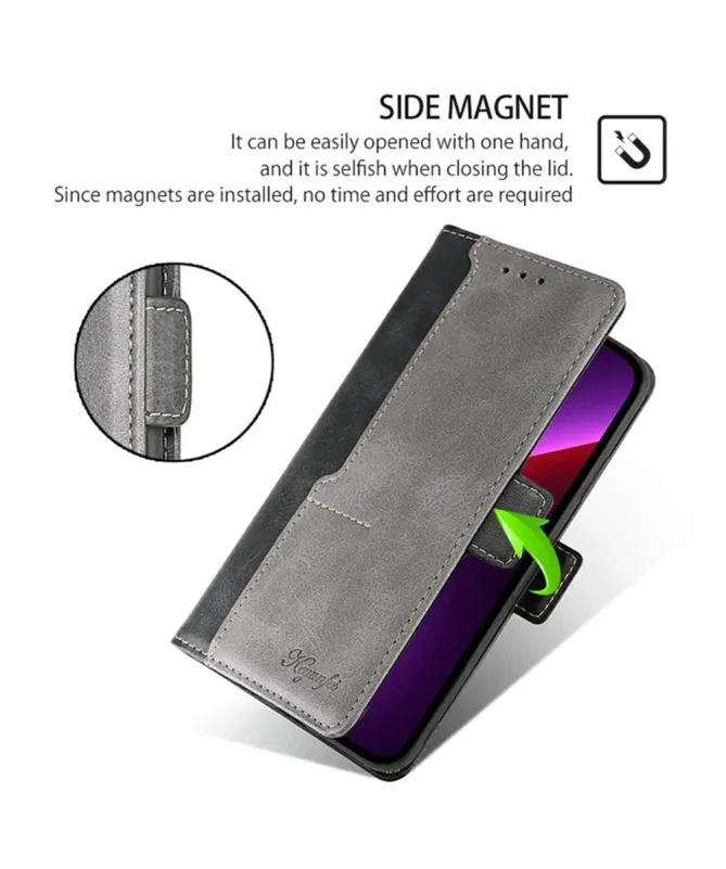 Housse Oppo A5 Pro 5G / 4G Keyunfei simili cuir bicolore