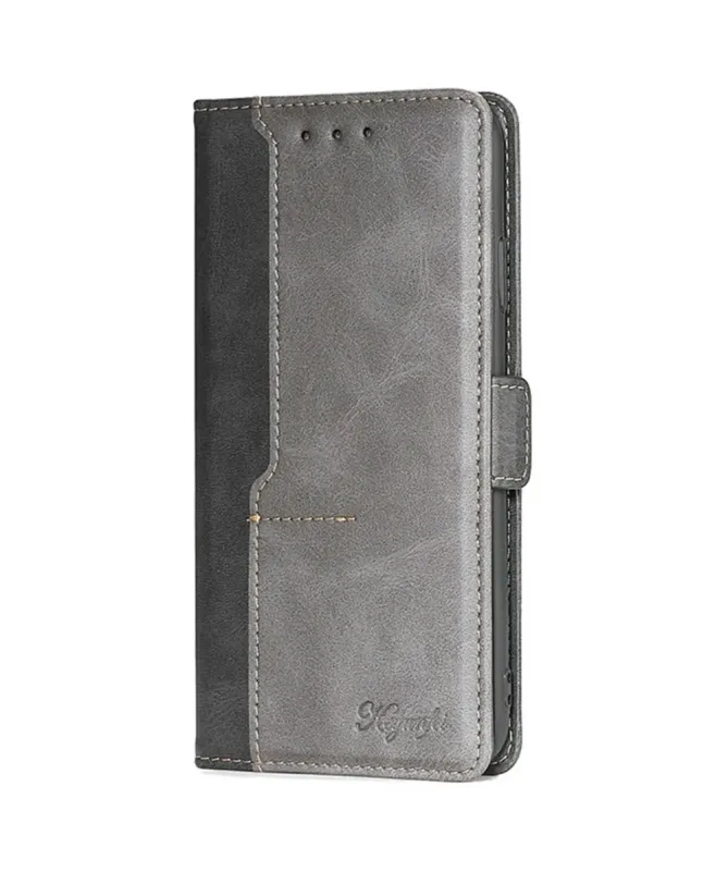 Housse Oppo A5 Pro 5G / 4G Keyunfei simili cuir bicolore