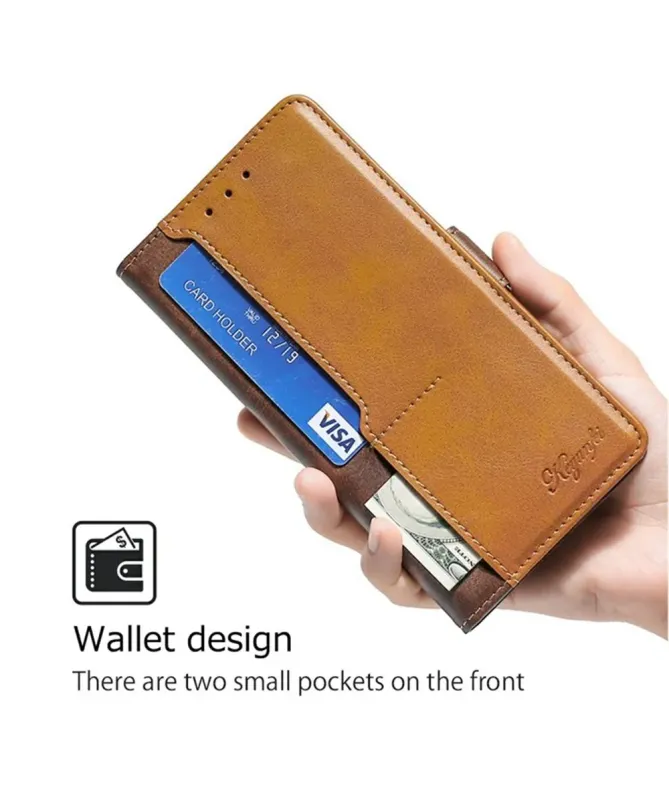 Housse Oppo A5 Pro 5G / 4G Keyunfei simili cuir bicolore