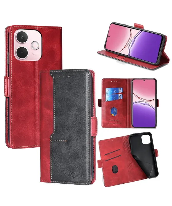 Housse Oppo A5 Pro 5G / 4G Keyunfei simili cuir bicolore