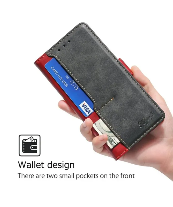 Housse Oppo A5 Pro 5G / 4G Keyunfei simili cuir bicolore