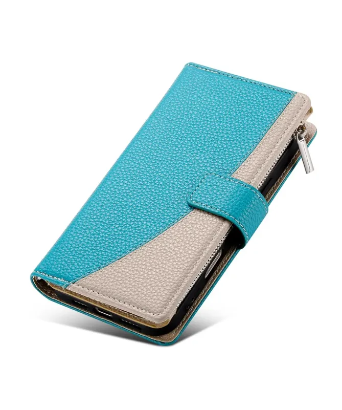 Housse Oppo A5 Pro 5G / 4G Zippé Bicolore avec Bandoulière | ELYNA