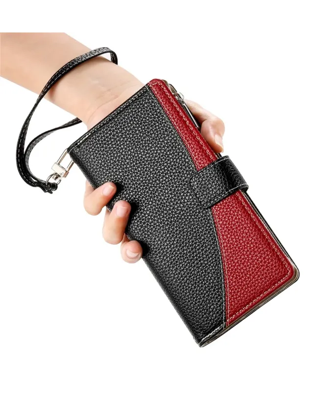 Housse Oppo A5 Pro 5G / 4G Zippé Bicolore avec Bandoulière | ELYNA