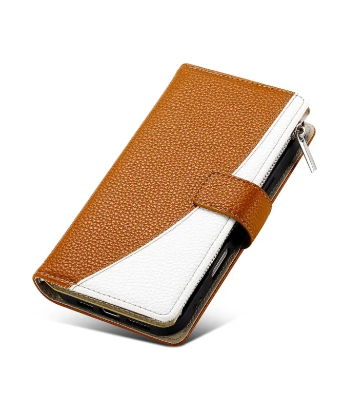 Housse Oppo A5 Pro 5G / 4G Zippé Bicolore avec Bandoulière | ELYNA