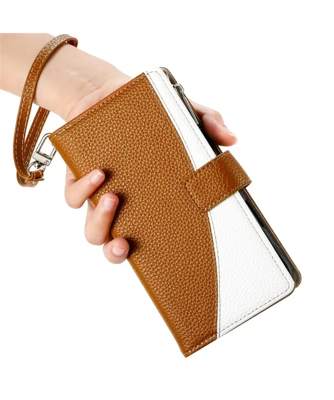 Housse Oppo A5 Pro 5G / 4G Zippé Bicolore avec Bandoulière | ELYNA