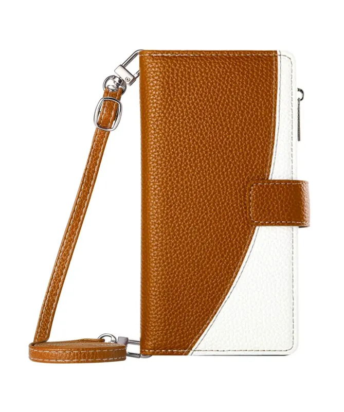 Housse Oppo A5 Pro 5G / 4G Zippé Bicolore avec Bandoulière | ELYNA