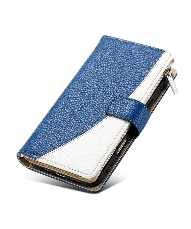 Housse Oppo A5 Pro 5G / 4G Zippé Bicolore avec Bandoulière | ELYNA