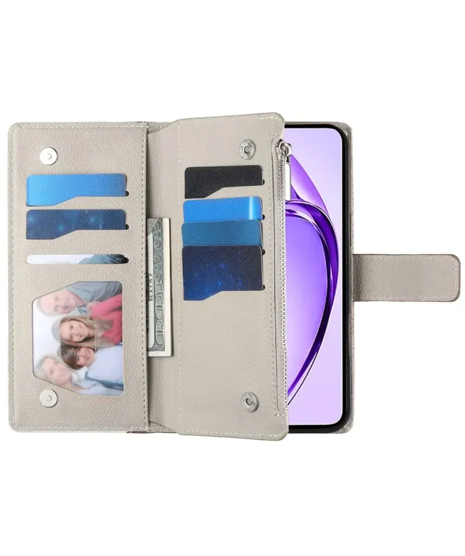 Housse Oppo A5 Pro 5G / 4G Zippé Bicolore avec Bandoulière | ELYNA