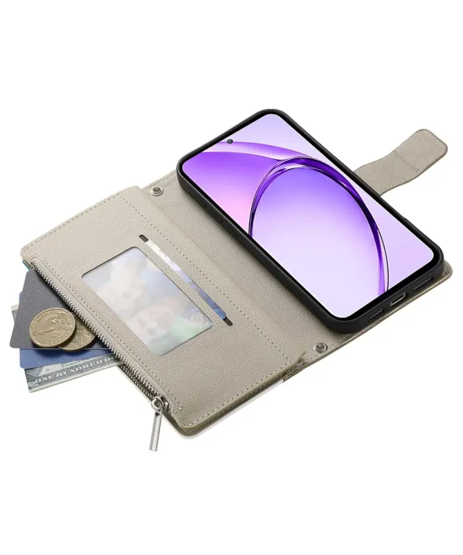 Housse Oppo A5 Pro 5G / 4G Zippé Bicolore avec Bandoulière | ELYNA