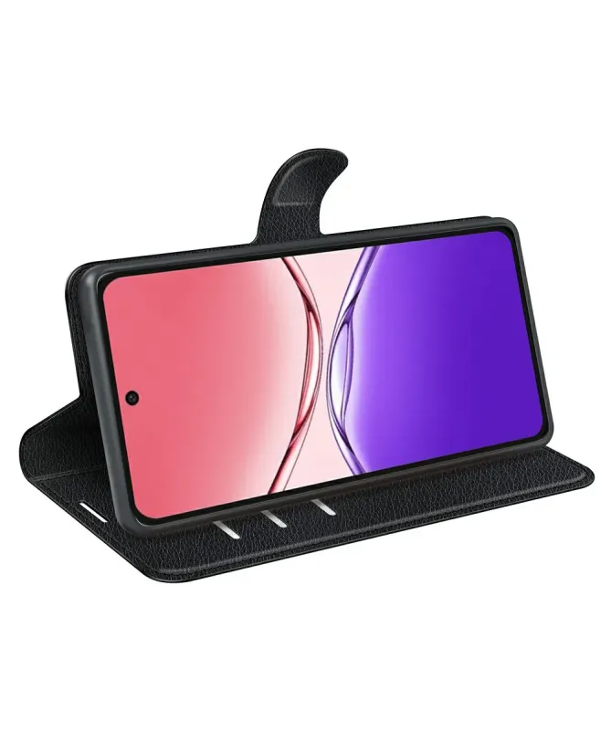 Housse Oppo A5 Pro 5G / 4G Portefeuille Style Cuir Litchi | CLASSIC