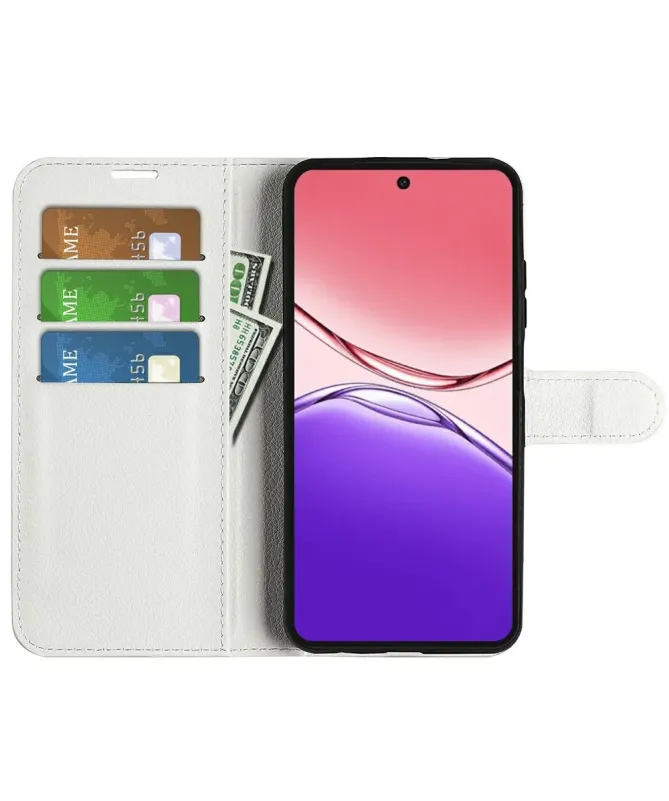 Housse Oppo A5 Pro 5G / 4G Portefeuille Style Cuir Litchi | CLASSIC