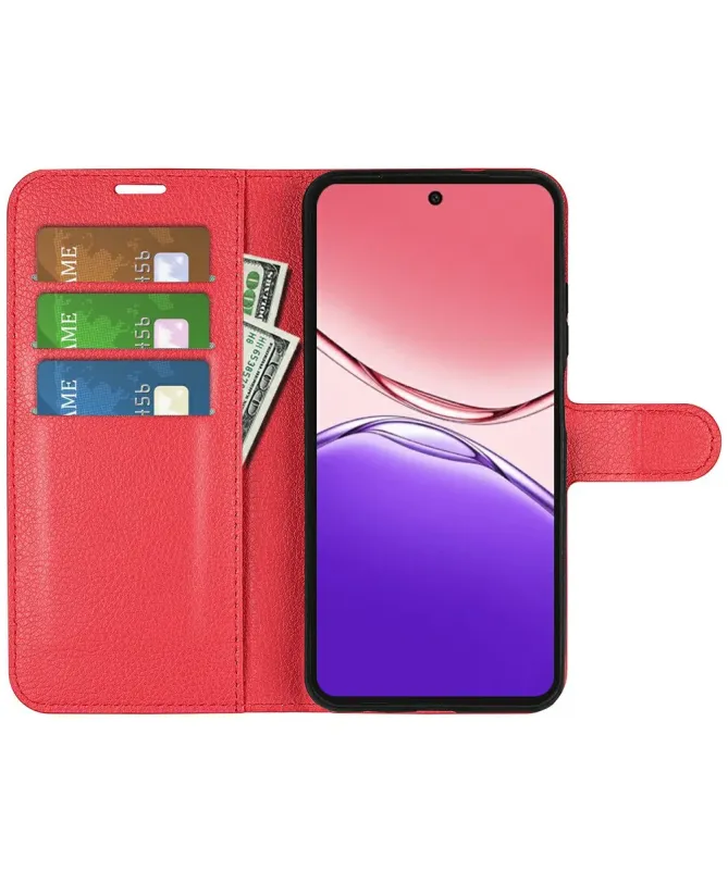 Housse Oppo A5 Pro 5G / 4G Portefeuille Style Cuir Litchi | CLASSIC