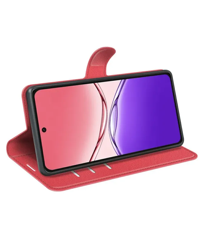 Housse Oppo A5 Pro 5G / 4G Portefeuille Style Cuir Litchi | CLASSIC